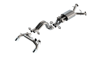 Borla 22-24 Ford Bronco Raptor V6 Turbo AT 2WD / 4WD ATAK Catback Exhaust w/ 4in Chrome Tips - 140934 Photo - Primary