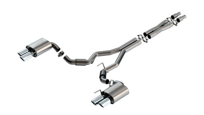Borla 2024 Ford Mustang GT 5.0L V8 3 in S-Type Catback Non-Active Exhaust- Chrome Quad Tip - 140969 Photo - Primary
