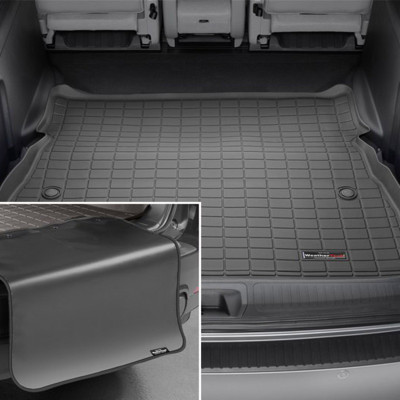 WeatherTech 22-23 Ford Explorer Incl. ST/Hybrid Seatback Cargo Liners HP w/ Bumper Protector - Black - 401510IMSK Photo - Primary