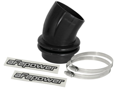 aFe Magnum FORCE Silicone Coupling Kit 3-1/2in ID x 30 Deg. Bellows Elbow - Black - 59-00050 Photo - Primary