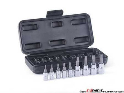 9 Pc. 1/4" and 3/8" Drive Torx Socket Set - HBS-M9PCST - HBS-M9PCST