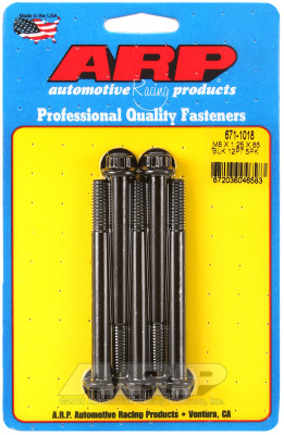 ARP M8 x 1.25 x 85 12pt Black Oxide Bolts (5/pkg) - 671-1018 Photo - Primary