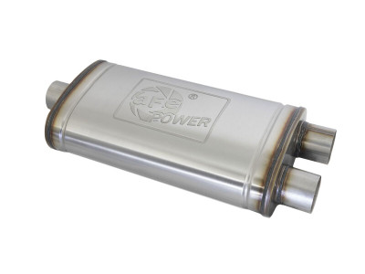 afe MACH Force-Xp Muffler 3 IN ID Center/Dual-Outlet x 11 IN W x 6 IN H x 22 IN L - Oval Body - 49M30015 Photo - Primary