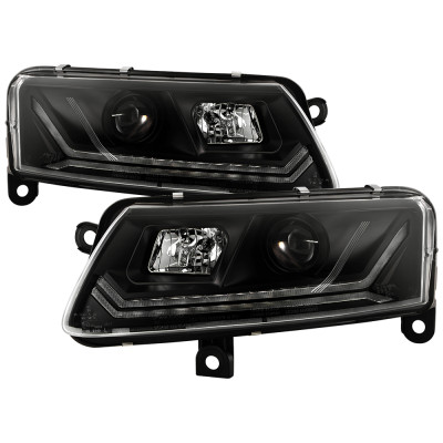 Spyder 09-11 Audi A6 Halogen Model Only Projector Headlights - (PRO-YD-ADA609-SEQ-BK) - 5087690 Photo - Primary