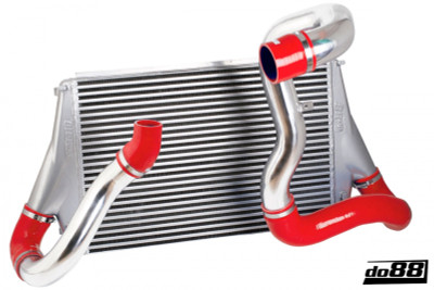 do88 06-11 SAAB 9-3 2.8T V6 Aero/Turbo X (B285) BigPack Intercooler Kit w/Red Hoses - BIG-110-R Photo - Primary