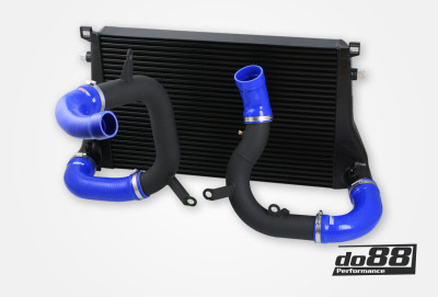 do88 VAG 1.8T/2.0T (MQB) BigPack Intercooler Kit w/Blue Hoses - BIG-340-3-B Photo - Primary