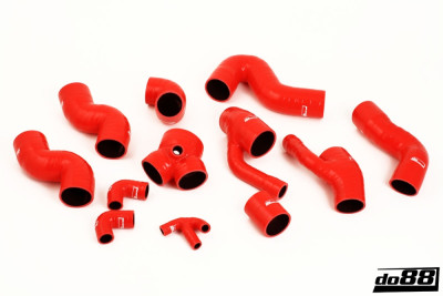 do88 99-02 Audi S4/A6 2.7L BiTurbo (AGB/AJK/AZA) Pressure Hoses - Red - DO88-KIT109R Photo - Primary