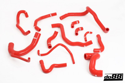 do88 98-02 Audi S4/RS4 2.7L BiTurbo (B5) Radiator Hoses - Red - DO88-KIT133R Photo - Primary