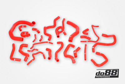 do88 Audi/Seat/Skoda/Volkswagen 1.8T/2.0T (MQB) Coolant Hoses (24 pcs) - Red - DO88-KIT187R Photo - Primary