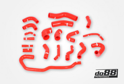 do88 02-04 Audi RS6 4.2L BiTurbo (C5) Coolant Hoses - Red - DO88-KIT191R Photo - Primary