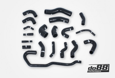 do88 02-04 Audi RS6 4.2L BiTurbo (C5) Coolant Hoses - Black - DO88-KIT191S Photo - Primary