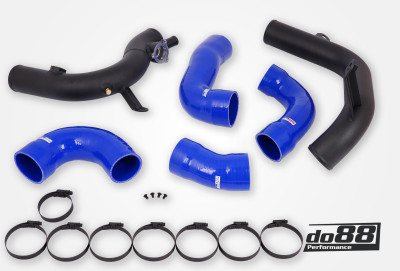do88 VAG 2.0 TSI EA888 Gen4 (300hp+) do88 Intercooler Pressure Pipes Blue Hoses - TR-340-DO88-1-B Photo - Primary
