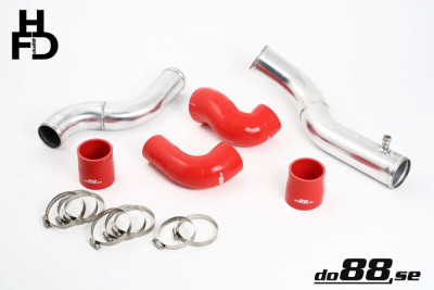 do88 Volvo 7/940 Turbo Top Connection Pipe Kit Red Hoses 3in Throttle Body - TR-740-R-76 Photo - Primary