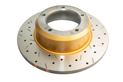 DBA 93-99 Land Rover Defender 110 Front 4000 Series Drilled & Slotted Rotor - DBA4087XS Photo - Primary