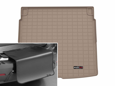 WeatherTech 25-25 Audi Q5 Trunk Cargo Liner w/Bumper Protector - Tan - 411884SK Photo - Primary