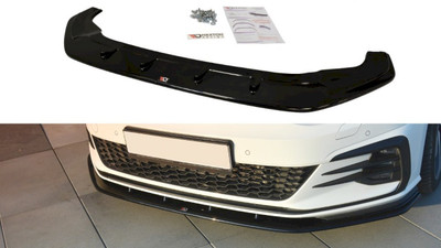 FRONT SPLITTER VW GOLF VII GTI FACELIFT V.1 - GLOSS BLACK - VW-GO-7F-GTI-FD1