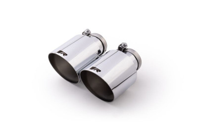Remus Stainless Steel 115mm Angled Engraved Chrome Tail Pipe Set (Pair) - 0026 80SAR Photo - Primary