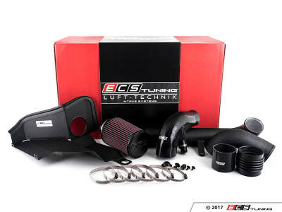 Luft-Technik Intake System - With Heat Shield & Wrinkle Black Aluminum Tubes - VW GTI / Jetta GLI MK6 -ES#2863346
