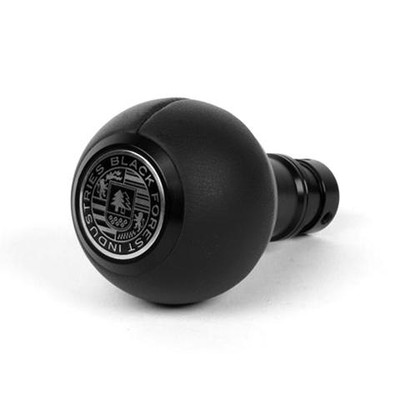BFI GS2 Heavy Weight Shift Knob - Black Napa Leather - Black Anodized (VW / Audi Manual) - GS2SH