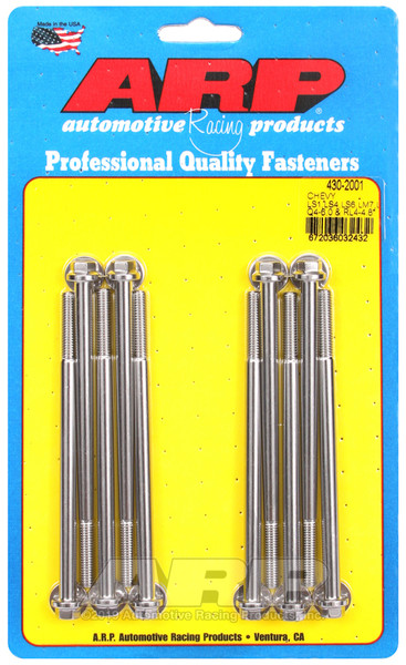 ARP Chevy LS1/LS4/LS6/LM7 5.5, LQ4-6.0 & RL4-4.8 Hex Intake Manifold Bolt Kit - 430-2001 Photo - Primary