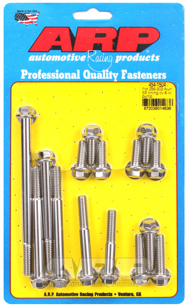 ARP Ford 289-302 Alum SS Timing Cover and Water Pump Kit - 454-1504 Photo - Primary