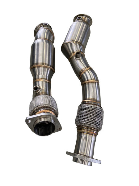 Active Autowerke BMW S58 F97/F98 X3M/X4M Downpipes w GESI CAT - 11-070