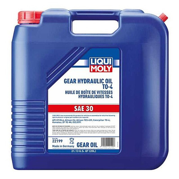 LIQUI MOLY 20L Gear Hydraulic Oil TO-4 SAE 30W - 22199 User 1