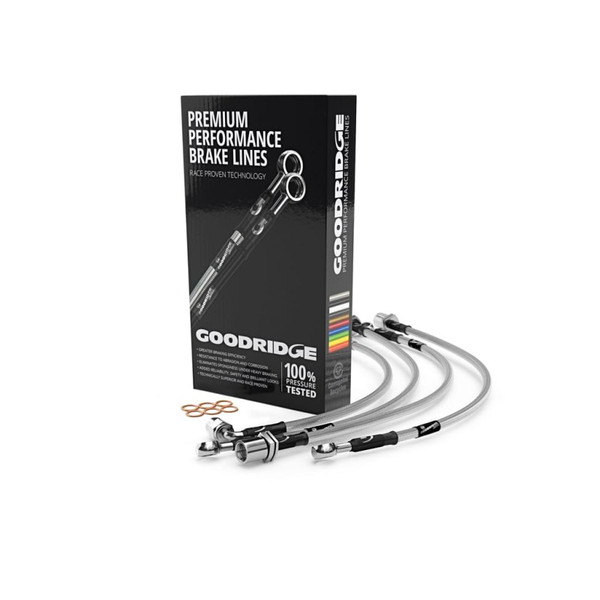 Goodridge 03-05 Subaru Forester (w/Rear Discs) Stainless Steel Brake Lines - 24242 Photo - Primary