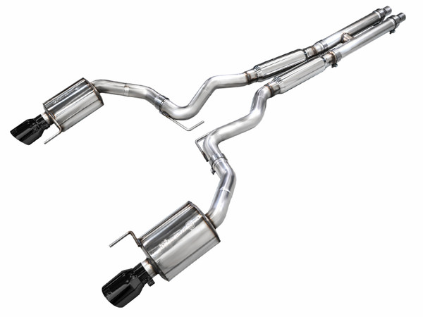 AWE 2024 Ford Mustang GT Fastback S650 RWD Touring Catback Exhaust w/ Dual Diamond Black Tips - 3015-33650 Photo - Primary