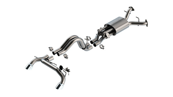Borla 22-24 Ford Bronco Raptor V6 Turbo AT 2WD / 4WD ATAK Catback Exhaust w/ 4in Chrome Tips - 140934 Photo - Primary