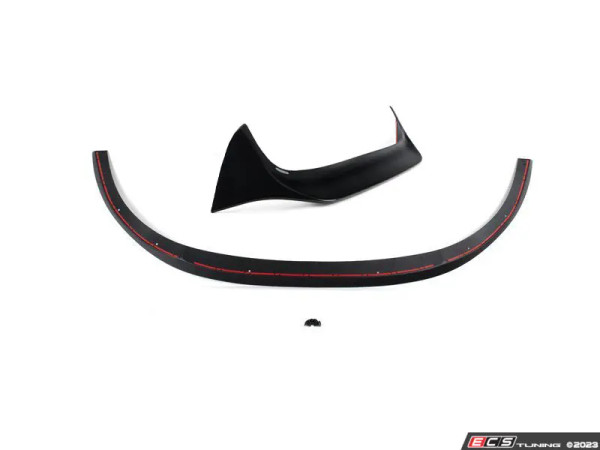 VW MK8 GTI Flush Style Front Lip Spoiler - Textured Black with FREE Gloss Black Hatch Spoiler Extension - ES#4732925