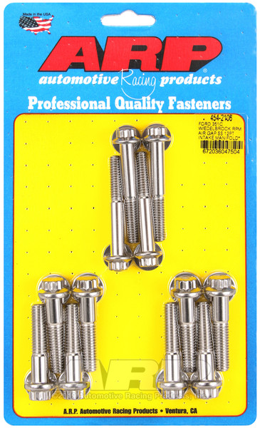 ARP Ford 351C w/Edelbrock RPM Air Gap 12pt Intake Manifold Bolt Kit - 454-2106 Photo - Primary