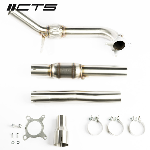 CTS Turbo MK6 Golf R 2.0T, MK2 Audi TT Quattro/TT-S 2.0T, 8P A3 Quattro/S3 2.0T High Flow CAT Downpipe - CTS-EXH-DP-0003-CAT