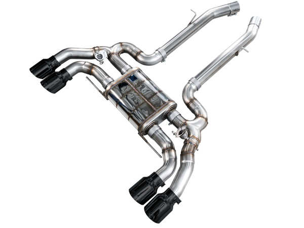 AWE Tuning 20-25 BMW X3 M/M Comp (F97) AWD SwitchPath Axle-Back Exhaust - Diamond Black Tips - 3025-43301 Photo - Primary
