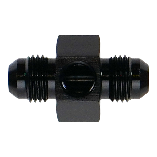 DeatschWerks 6AN Male Flare Gauge Adapter with 1/8in NPT Gauge Port - 6-02-0770-B Photo - Primary