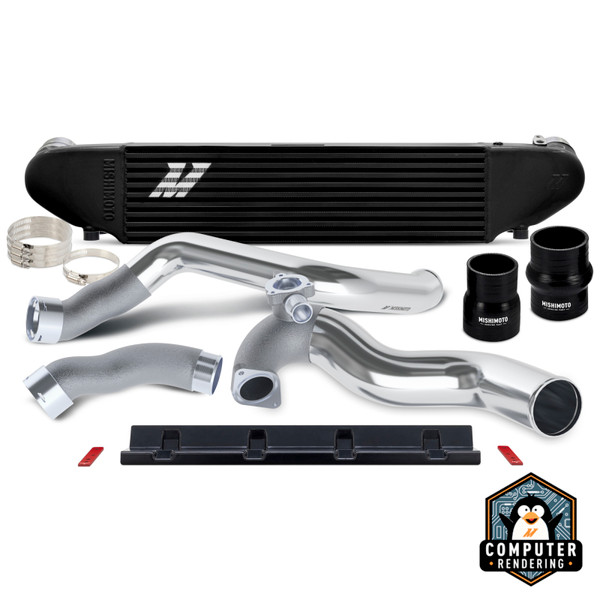 Mishimoto 2024+ Ford Mustang 2.3L EcoBoost Performance Intercooler Kit -  Black/Polished - MMINT-MUS4-24KBKP Photo - Primary