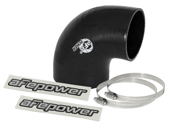 afe Magnum FORCE Intake Coupling Kit (3-1/2 IN to 3 IN ID x 90 Deg.) Elbow Reducing Coupler - Black - 59-00068 Photo - Primary