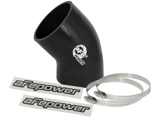 afe Magnum FORCE Intake Coupling Kit (3 IN ID to 3-1/4 IN ID x 45 Deg.) Elbow Coupler - Black - 59-00075 Photo - Primary