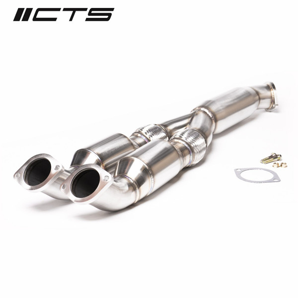 CTS Turbo Nissan R35 GT-R Resonated Y-pipe/Mid-pipe High-Flow Cat - CTS-EXH-TP-0015-CAT