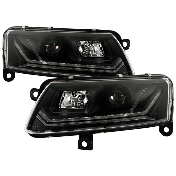 Spyder 05-08 Audi A6 Projector Headlights - (PRO-YD-ADA605V3-SEQ-BK) - 5087676 Photo - Primary