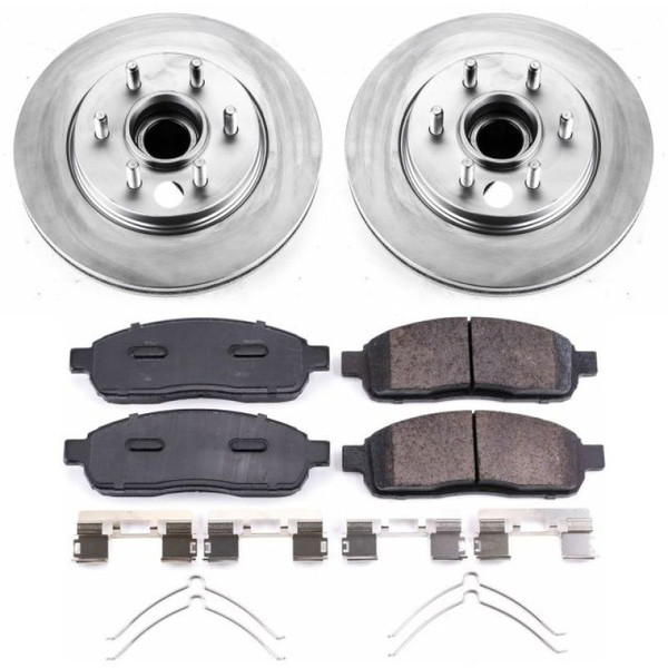 Power Stop 06-08 Lincoln Mark LT Front Z17 Coated Brake Kit - CRK1939 Photo - Primary
