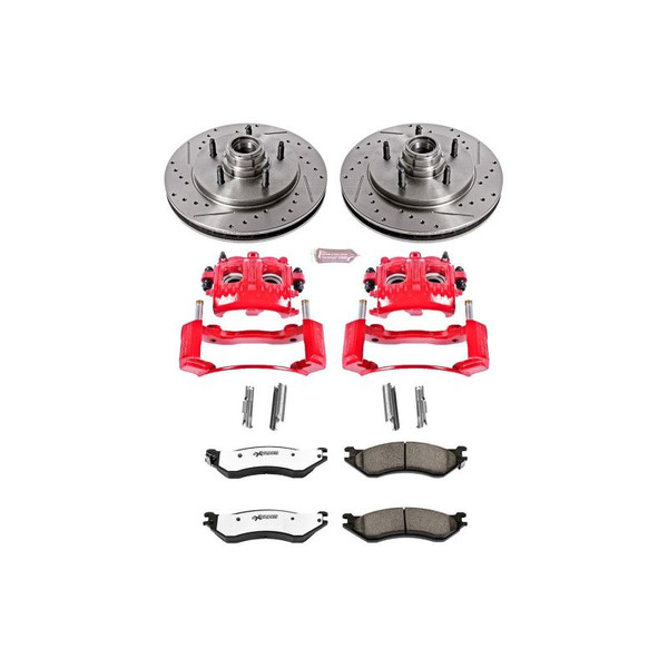 Power Stop 98-00 Lincoln Navigator Front Z36 Truck & Tow Kit w/Cals - KC1878-36 Photo - Primary