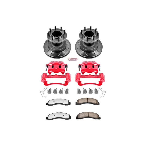 Power Stop 99-02 Ford F-350 Super Duty Front Z36 Truck & Tow Kit w/Cals - KC2907-36 Photo - Primary