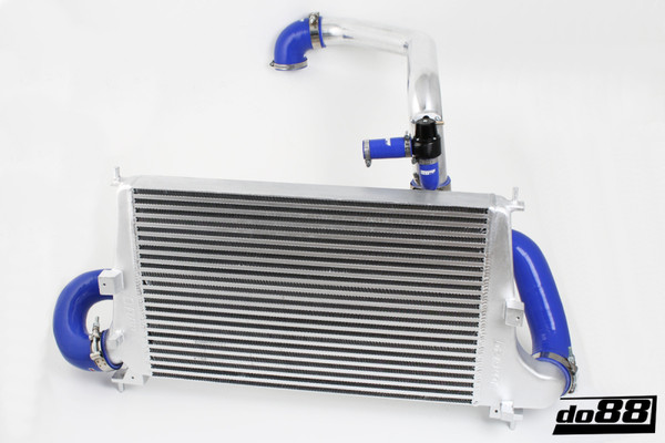 do88 02-09 SAAB 9-5 2.0T/2.3T/Aero (B205/B235) Automatic BigPack Intercooler Kit w/Blue Hoses - BIG-100-B Photo - Primary