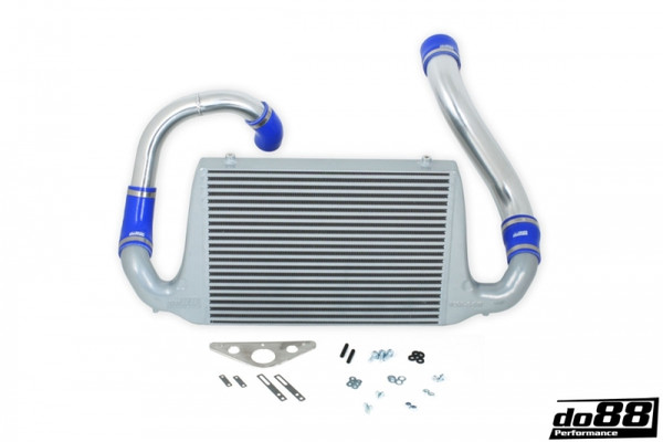 do88 87-93 SAAB 900 Turbo BigPack Front Mount Intercooler Kit w/Blue Hoses - BIG-170-B Photo - Primary