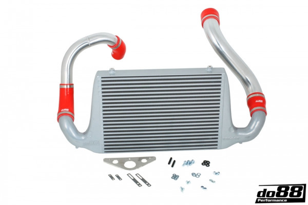 do88 87-93 SAAB 900 Turbo BigPack Front Mount Intercooler Kit w/Red Hoses - BIG-170-R Photo - Primary