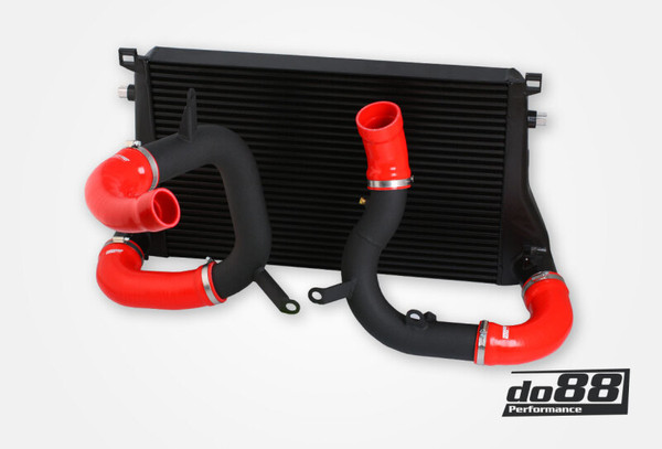 do88 VAG 1.8T/2.0T (MQB) BigPack Intercooler Kit w/Red Hoses - BIG-340-3-R Photo - Primary
