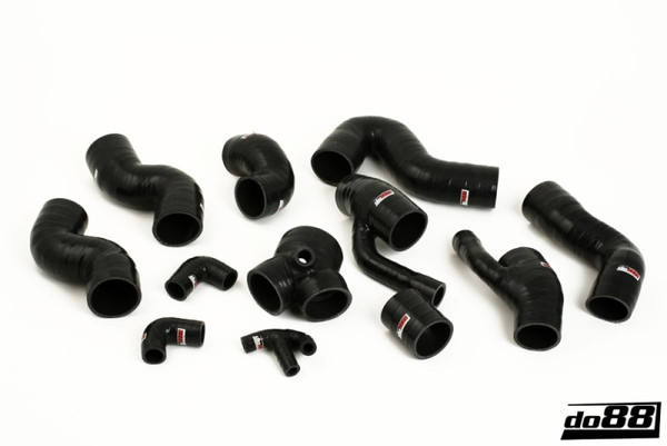 do88 99-02 Audi S4/A6 2.7L BiTurbo (AGB/AJK/AZA) Pressure Hoses - Black - DO88-KIT109S Photo - Primary
