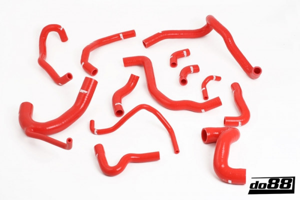 do88 98-02 Audi S4/RS4 2.7L BiTurbo (B5) Radiator Hoses - Red - DO88-KIT133R Photo - Primary