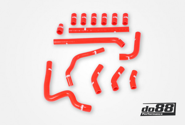 do88 02-04 Audi RS6 4.2L BiTurbo (C5) Crankcase Vent Hoses - Red - DO88-KIT192R Photo - Primary